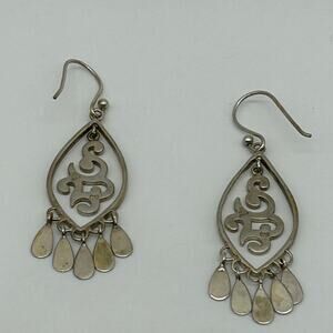 Silpada Filigree Open Scroll Drop Dangle Sterling Silver .925 Earrings